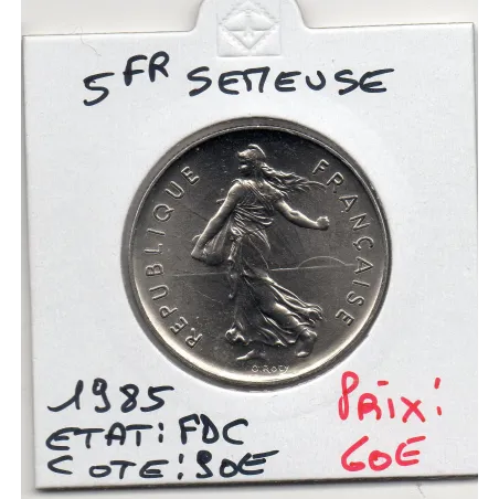 5 francs Semeuse Cupronickel 1985 FDC