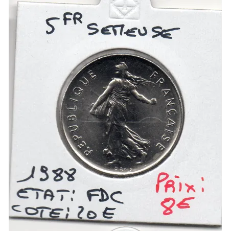 5 francs Semeuse Cupronickel 1988 FDC