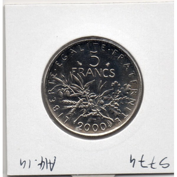 5 francs Semeuse Cupronickel 2000 BU