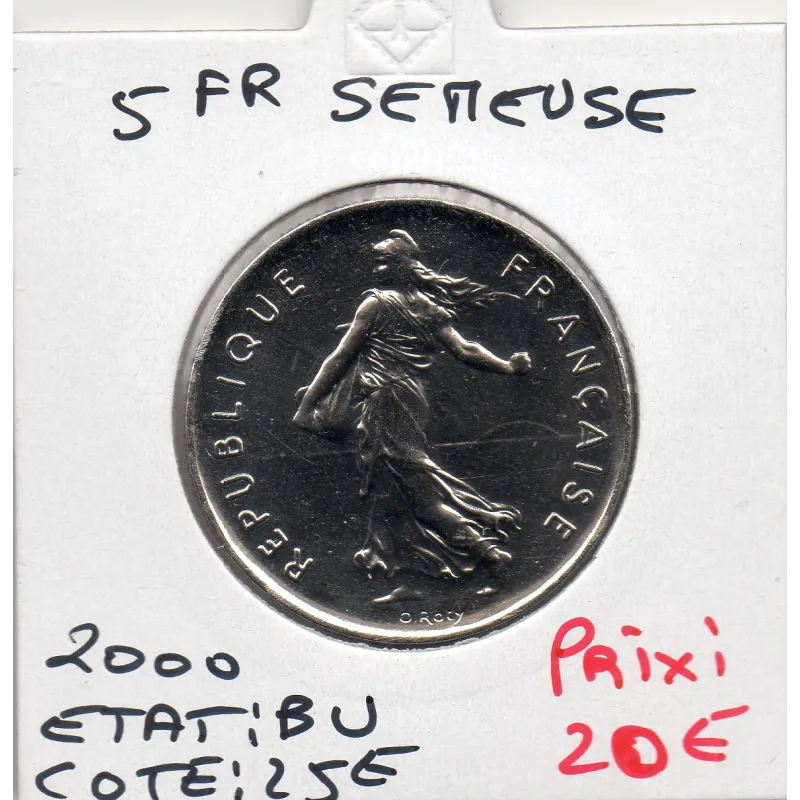 5 francs Semeuse Cupronickel 2000 BU 5 francs Semeuse Cupronickel 2000 BU