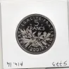 5 francs Semeuse Cupronickel 2001 BE, Tranche Lisse 5 francs Semeuse Cupronickel 2001 BE, Tranche Lisse
