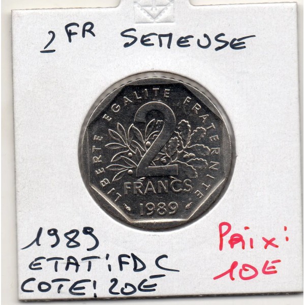 2 francs Semeuse Nickel 1989 FDC