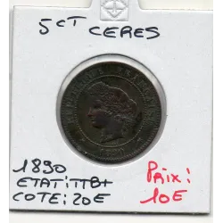 5 centimes Cérès 1890 TTB+