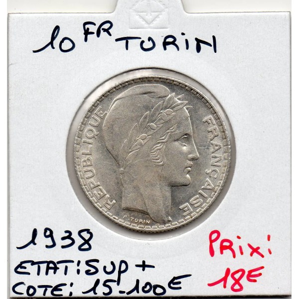 10 francs Turin Argent 1938 Sup+