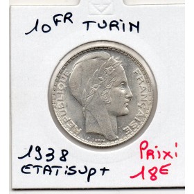 10 francs Turin Argent 1938 Sup+