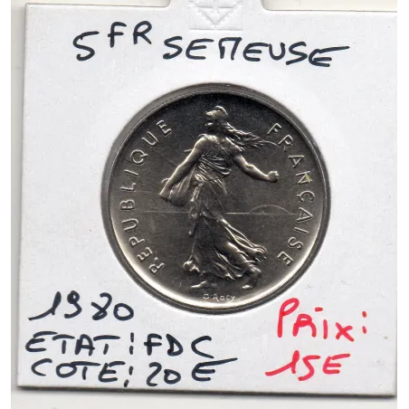 5 francs Semeuse Cupronickel 1980 FDC