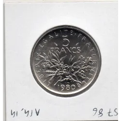 5 francs Semeuse Cupronickel 1980 FDC