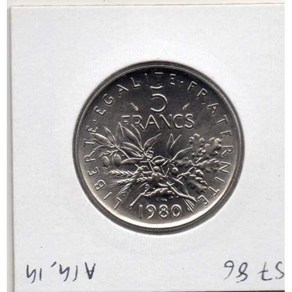 5 francs Semeuse Cupronickel 1980 FDC