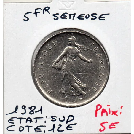 5 francs Semeuse Cupronickel 1981 FDC BU