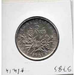 5 francs Semeuse Cupronickel 1981 FDC BU