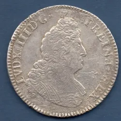 1/2 Ecu Aux 8L 1705 W Lille Louis XIV réformé TTB