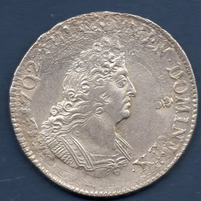 1/2 Ecu Aux 8L 1704 X Amiens Louis XIV réformé TTB