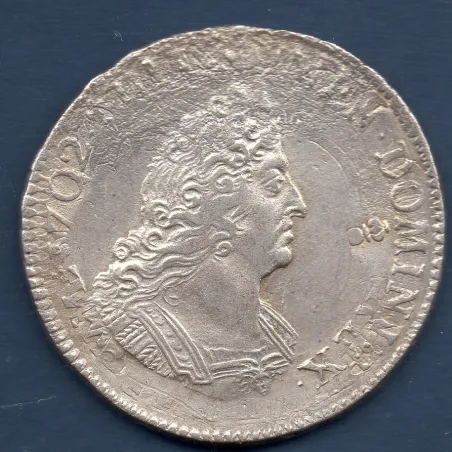 1/2 Ecu Aux 8L 1704 X Amiens Louis XIV réformé TTB