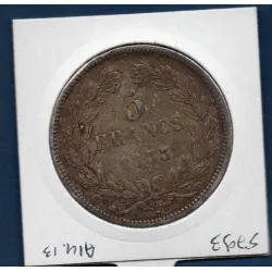 5 francs Louis Philippe 1833 D Lyon TTB-