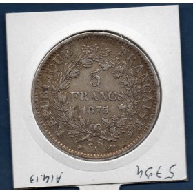 5 francs Hercule 1875 grand A Paris TTB+