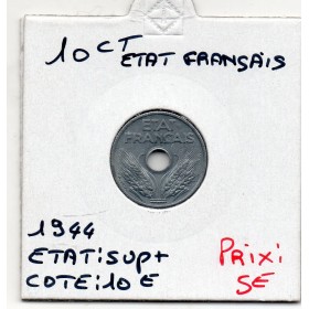 10 centimes état Français 1944 Sup+, France pièce de monnaie