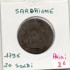 Italie Sardaigne 20 Soldi 1796 B-, KM 94 pièce de monnaie