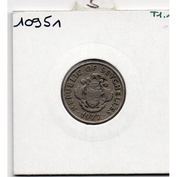 Seychelles 25 cents 1977 Sup-, KM 33 pièce de monnaie