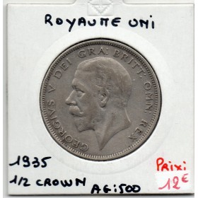 Grande Bretagne 1/2 crown 1935 TTB, KM 835 pièce de monnaie