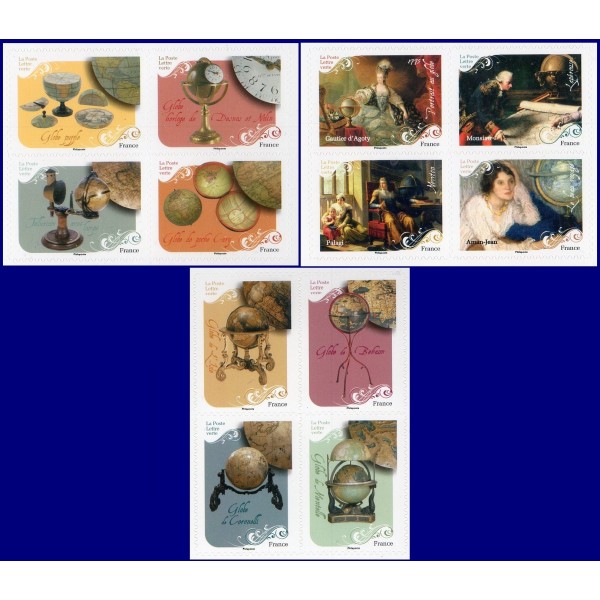 Autoadhésifs 2503-2514 Les Globes terrestres Neufs