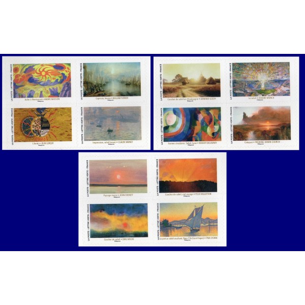 Autoadhésifs 2515-2526 Le soleil en peinture Neufs