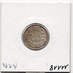 Suisse 1/2 franc 1953 TTB, KM 23 pièce de monnaie