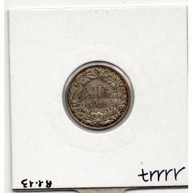 Suisse 1/2 franc 1929 TTB, KM 23 pièce de monnaie