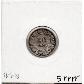 Suisse 1/2 franc 1900 TB, KM 23 pièce de monnaie