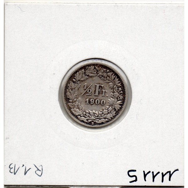 Suisse 1/2 franc 1900 TB, KM 23 pièce de monnaie