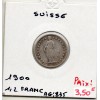 Suisse 1/2 franc 1900 TB, KM 23 pièce de monnaie