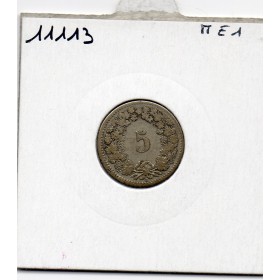 Suisse 5 rappen 1850 BB TTB, KM 5 pièce de monnaie