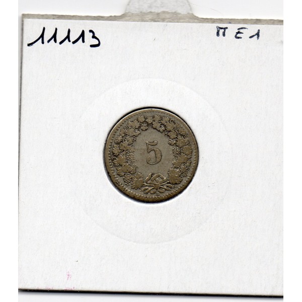 Suisse 5 rappen 1850 BB TTB, KM 5 pièce de monnaie