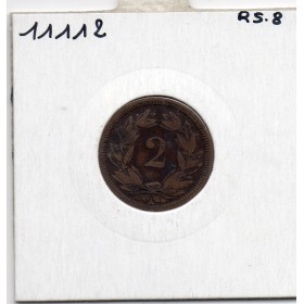 Suisse 2 rappen 1850 TB, KM 4.1 pièce de monnaie