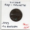 Suisse République Helvète 1/2 batzen 1799 TTB, KM A5 pièce de monnaie