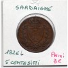 Italie Sardaigne 5 centesimi 1826 L Aigle TB+, KM 127 pièce de monnaie