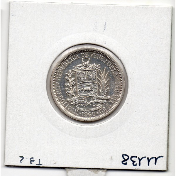Venezuela 1 Bolivar 1960 Sup, KM Y37a pièce de monnaie