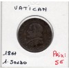 Vatican Pius ou Pie IX 1 Soldo 1867 TB+, KM 1372.2 pièce de monnaie