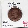 Vatican Pius ou Pie IX 1 Soldo 1867 B+, KM 1372.2 pièce de monnaie