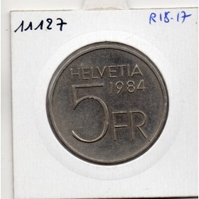 Suisse 5 francs 1984 TTB, KM 63 pièce de monnaie