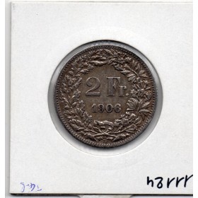 Suisse 2 francs 1906 TTB, KM 21 pièce de monnaie