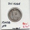 Suisse 1 franc 1945 TTB, KM 24 pièce de monnaie