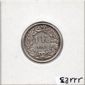 Suisse 1 franc 1945 TTB, KM 24 pièce de monnaie