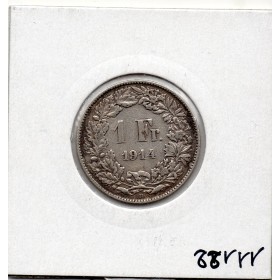 Suisse 1 franc 1914 TTB, KM 24 pièce de monnaie