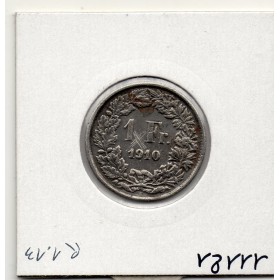 Suisse 1 franc 1910 TTB+, KM 24 pièce de monnaie
