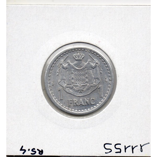 Monaco Louis II 1 franc 1943 TTB+, Gad 131 pièce de monnaie