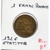 Monaco crédit Foncier 1 franc 1926 TTB, Gad 128 pièce de monnaie