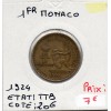 Monaco crédit Foncier 1 franc 1924 TTB, Gad 127 pièce de monnaie
