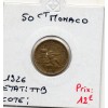 Monaco crédit Foncier 50 centimes 1926 TTB, Gad 126 pièce de monnaie