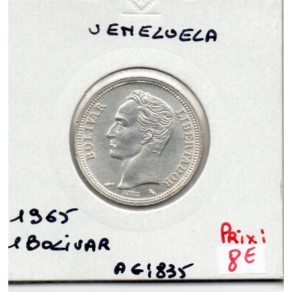 Venezuela 1 Bolivar 1965 Sup, KM Y37a pièce de monnaie