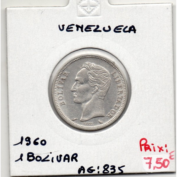 Venezuela 1 Bolivar 1960 TTB, KM Y37a pièce de monnaie